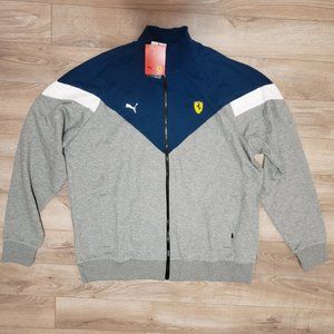 PUMA Scuderia Ferrari Race MCS Sweat Jacket Medium Gray Heather 2XL